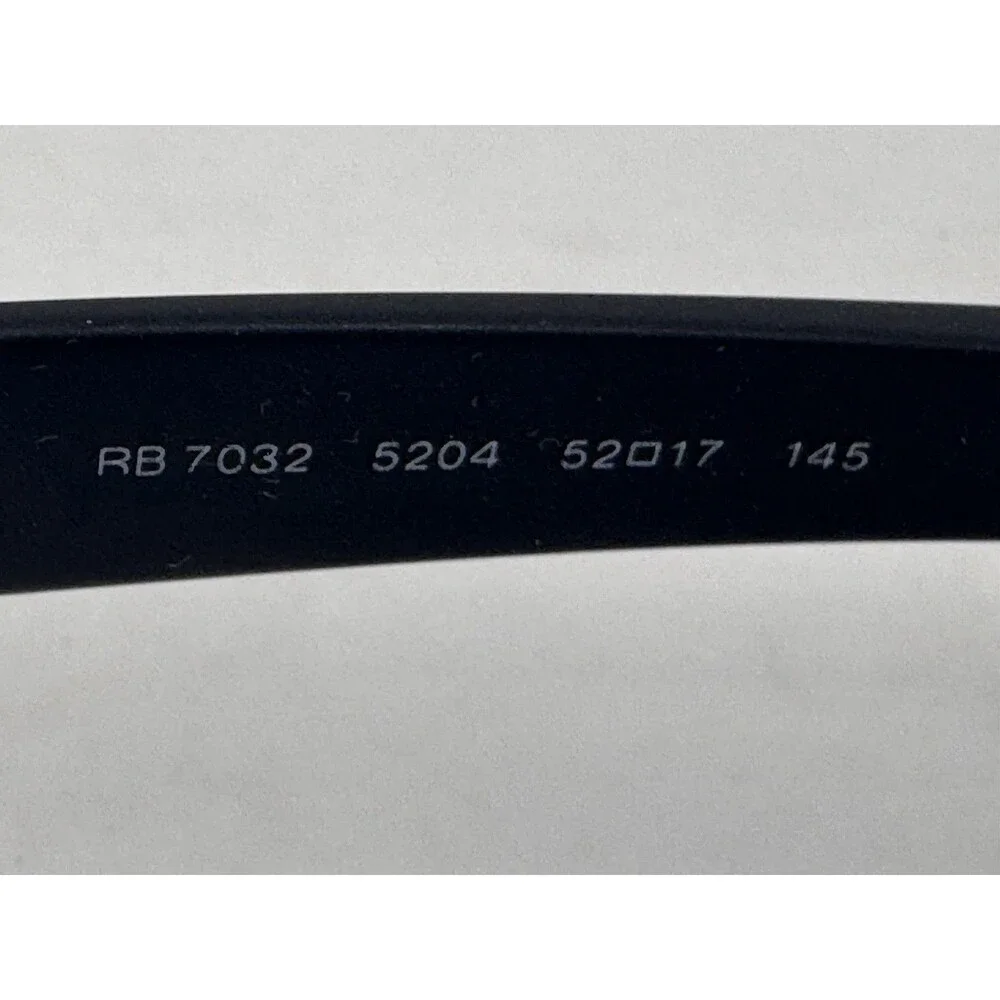 Ray-Ban LITEFORCE RB7032 Eyeglass Frames Only 52-17-145 Black 5204 Italy Made